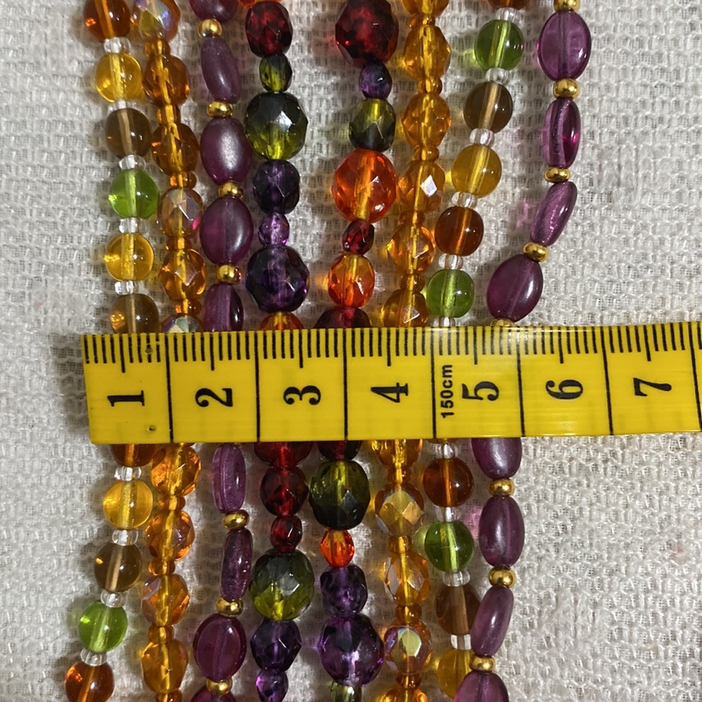 Vintage Joan Rivers Czech Glass Bead Multi-Stand Necklace - Picture 10 of 14